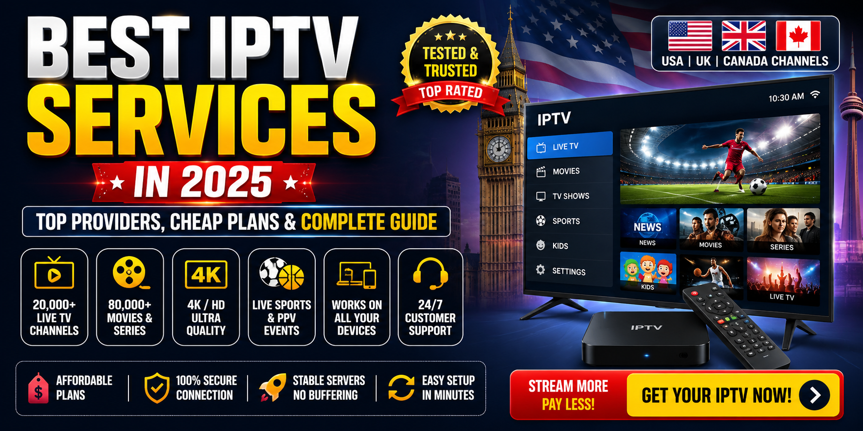 Best IPTV Services in 2026 Top Providers